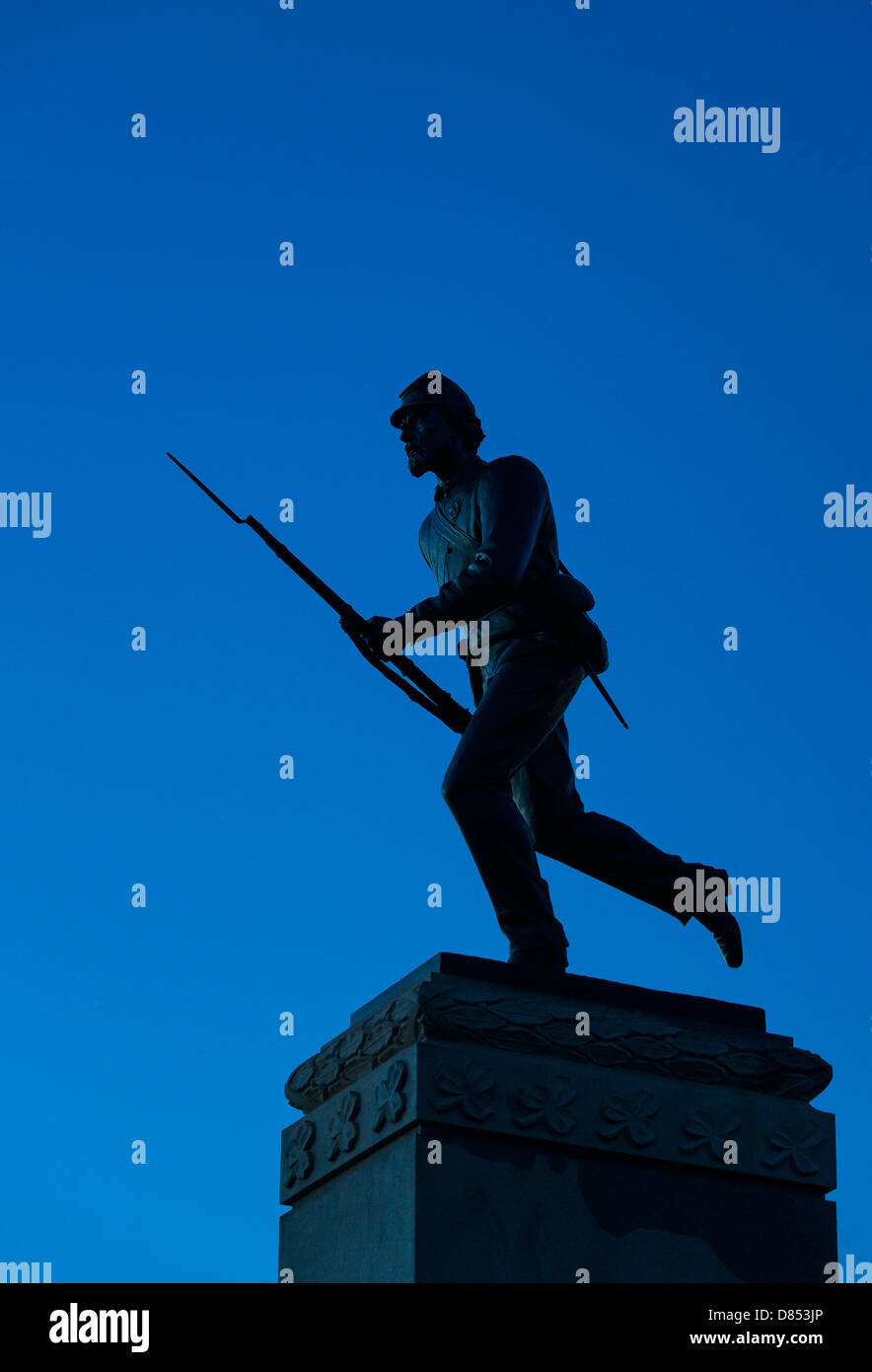 Minnesota monumento, Gettysburg National Military Park, Pennsylvania, STATI UNITI D'AMERICA Foto Stock