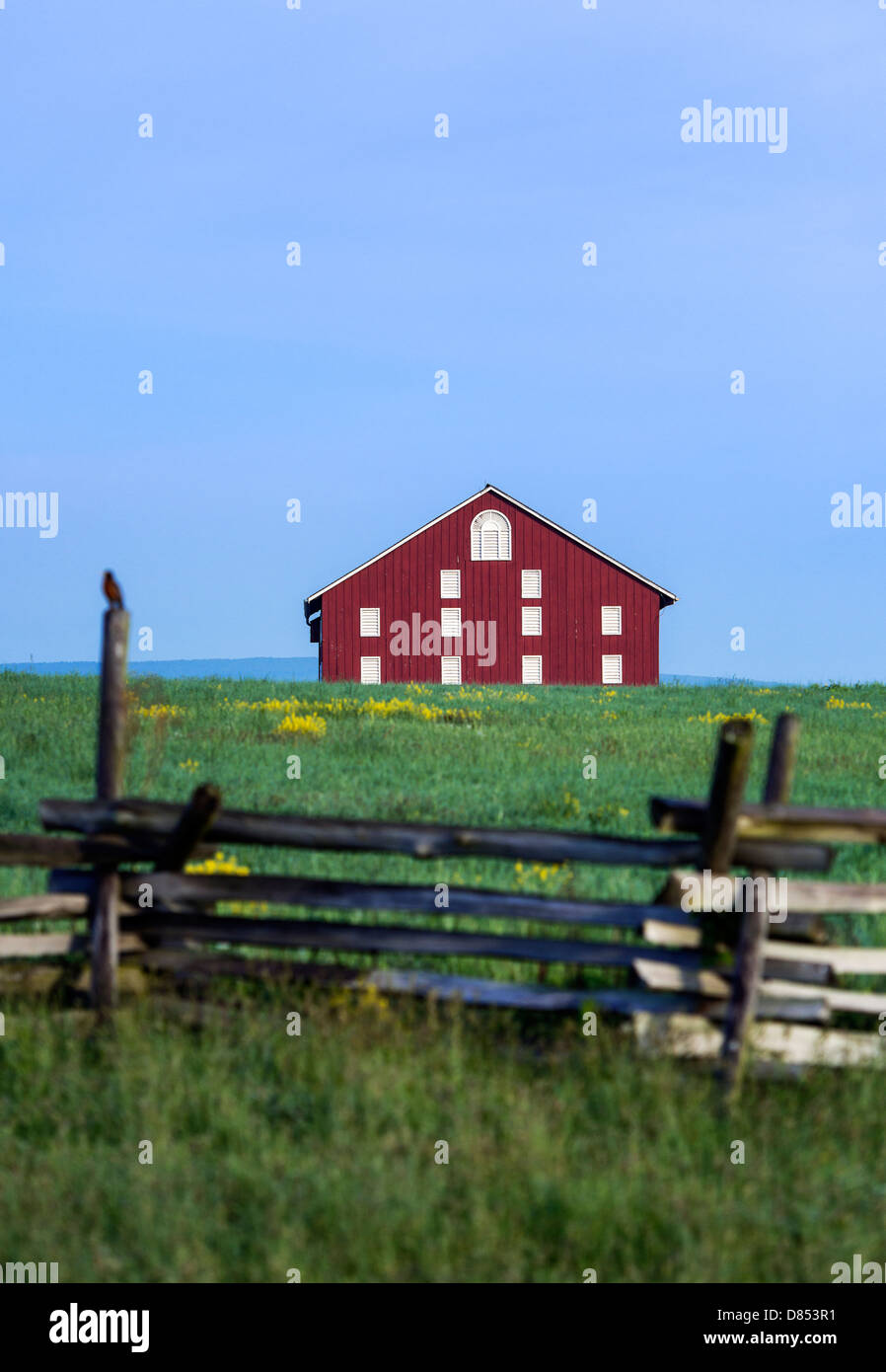 La Fattoria di Sherfy, Gettysburg National Military Park, Pennsylvania, STATI UNITI D'AMERICA Foto Stock