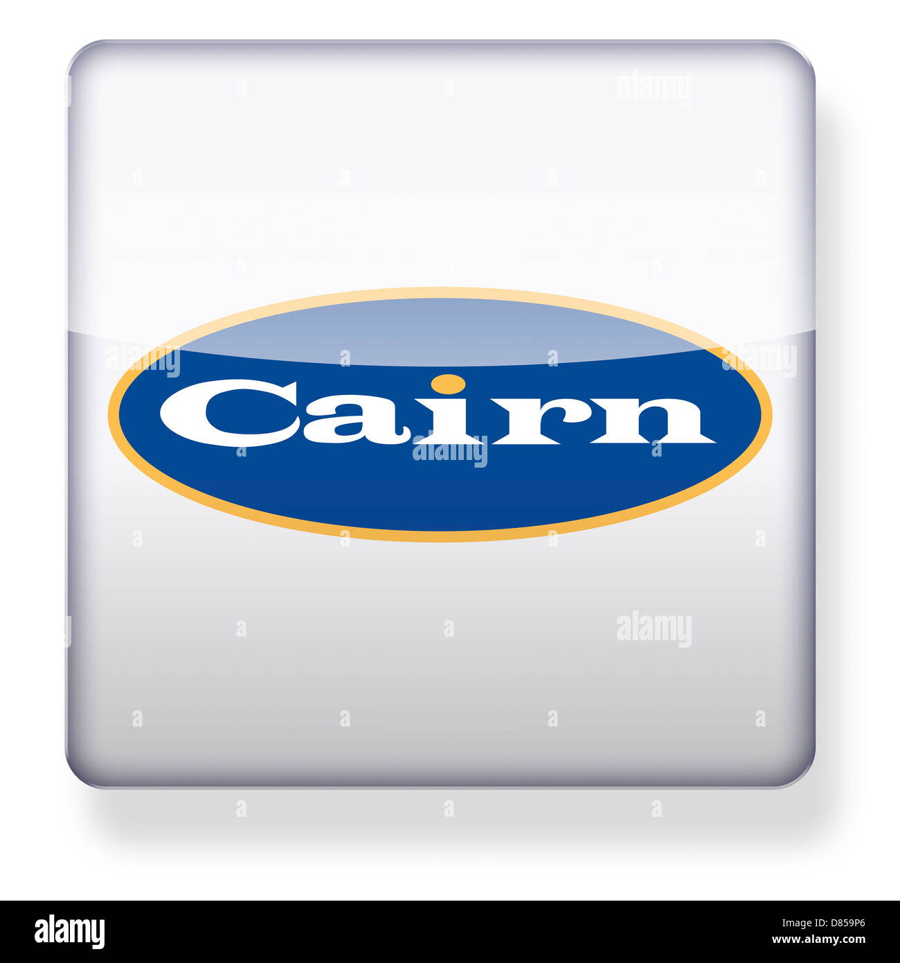 Cairn energy logo come l'icona di un'app. Percorso di clipping incluso. Foto Stock