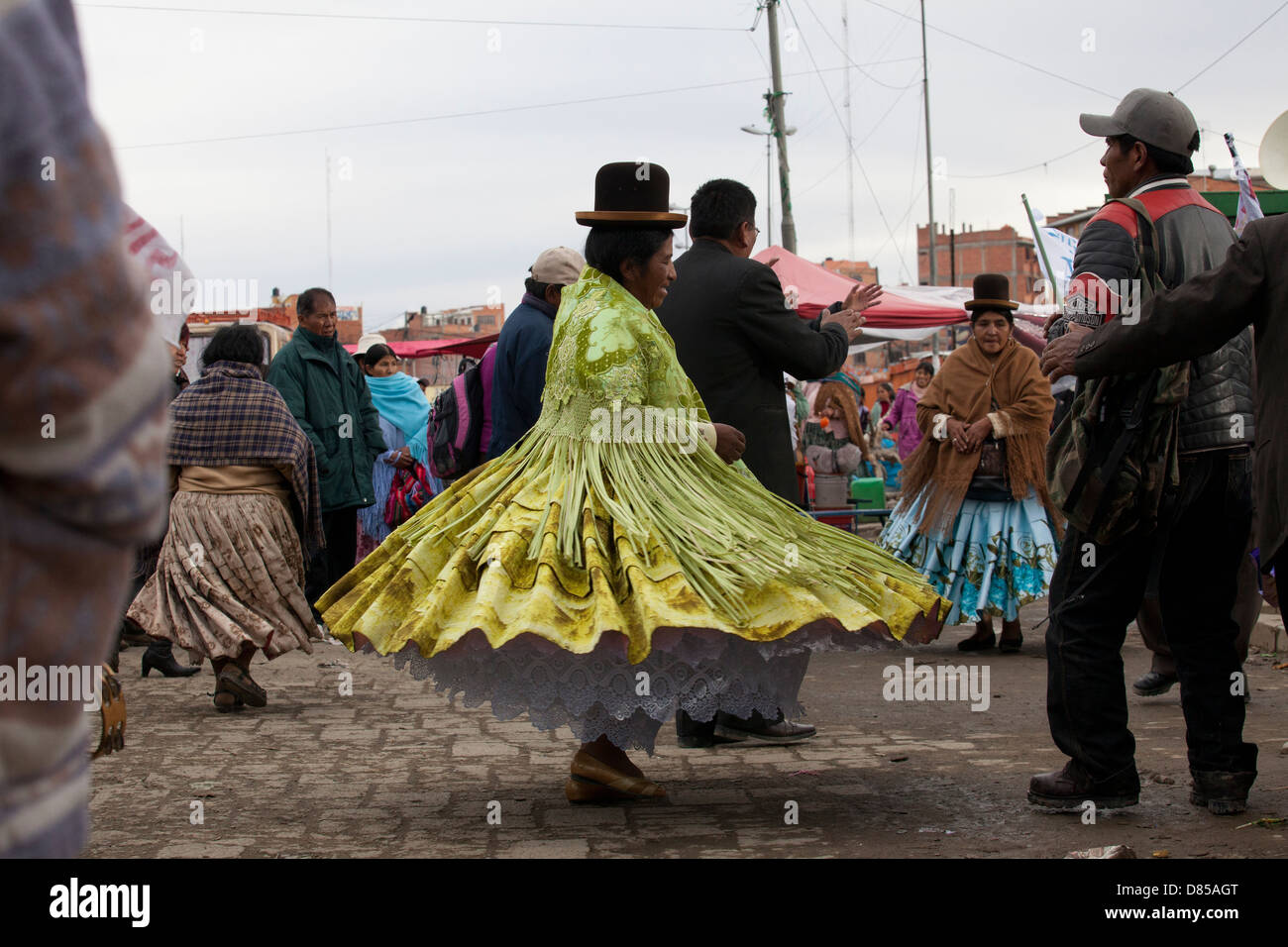 Il quechua del popolo boliviano nella capitale la Paz Foto Stock