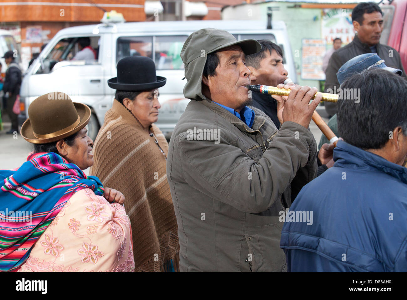 Il quechua del popolo boliviano nella capitale la Paz Foto Stock