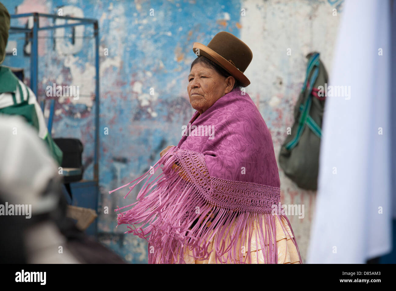 Il quechua del popolo boliviano nella capitale la Paz Foto Stock