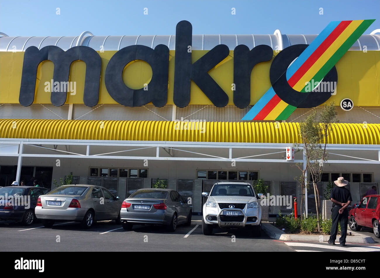 La parte anteriore di un Makro supermercato shop a Johannesburg, in Sud Africa. Foto Stock