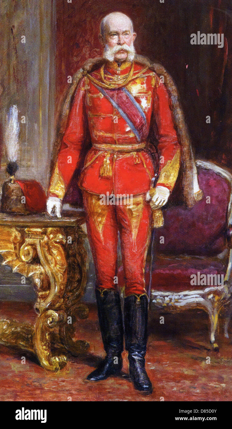 L'imperatore Francesco Giuseppe d'Austria (1830-1916) in uniforme ungherese Foto Stock
