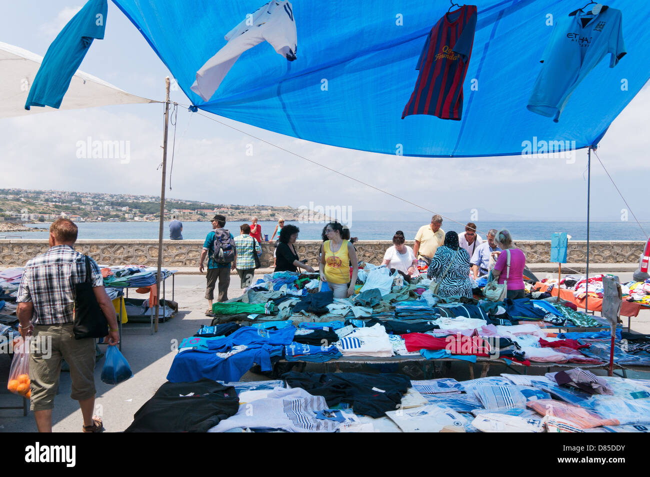 Rethimno mercato aperto, Creta Foto Stock