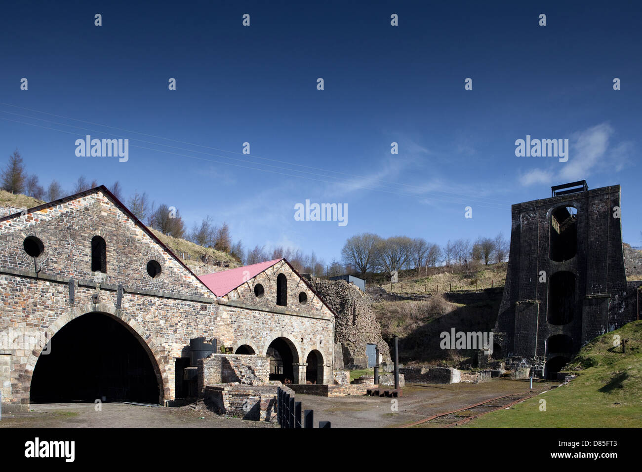 Blaenavon Ferriera, Blaenavon, un sito del Patrimonio Mondiale in Galles, Regno Unito Foto Stock