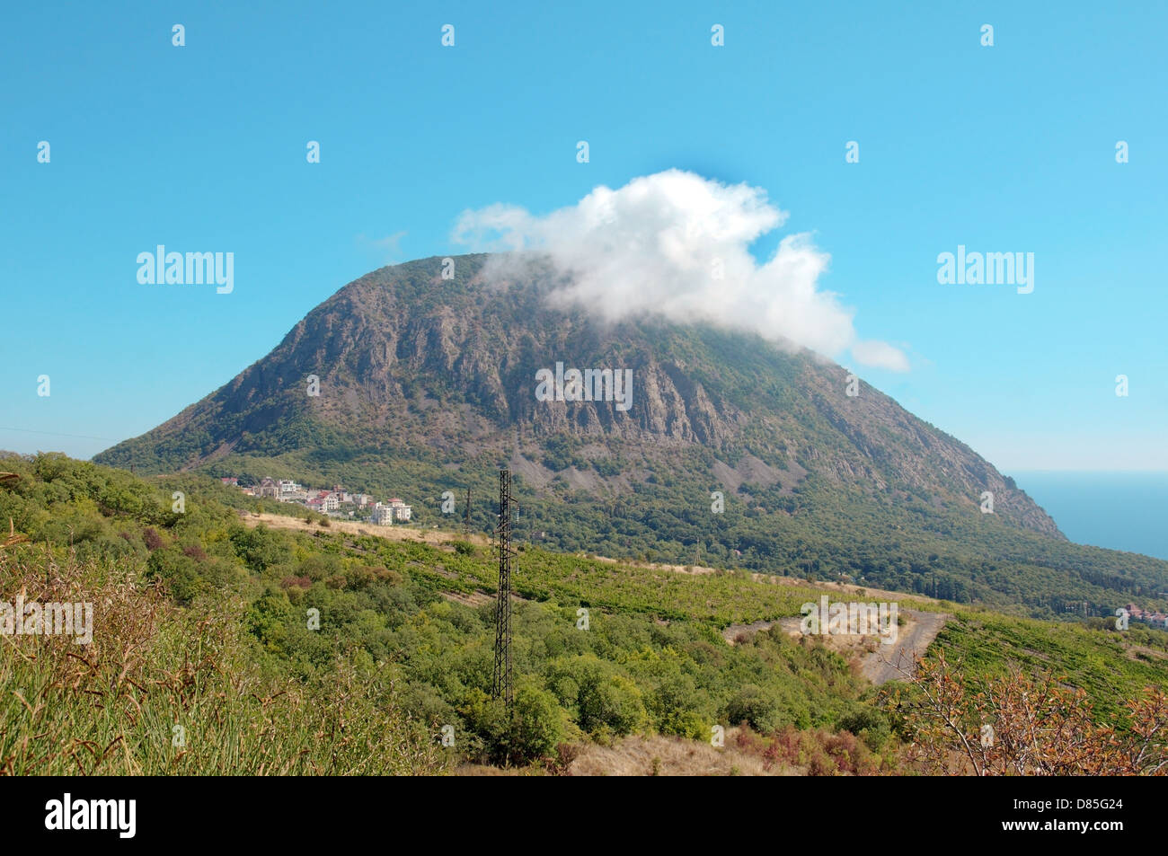 Ayu-Dag o Medved'-gora (Bear Mountain), Yalta, Crimea, Ucraina, Europa orientale Foto Stock