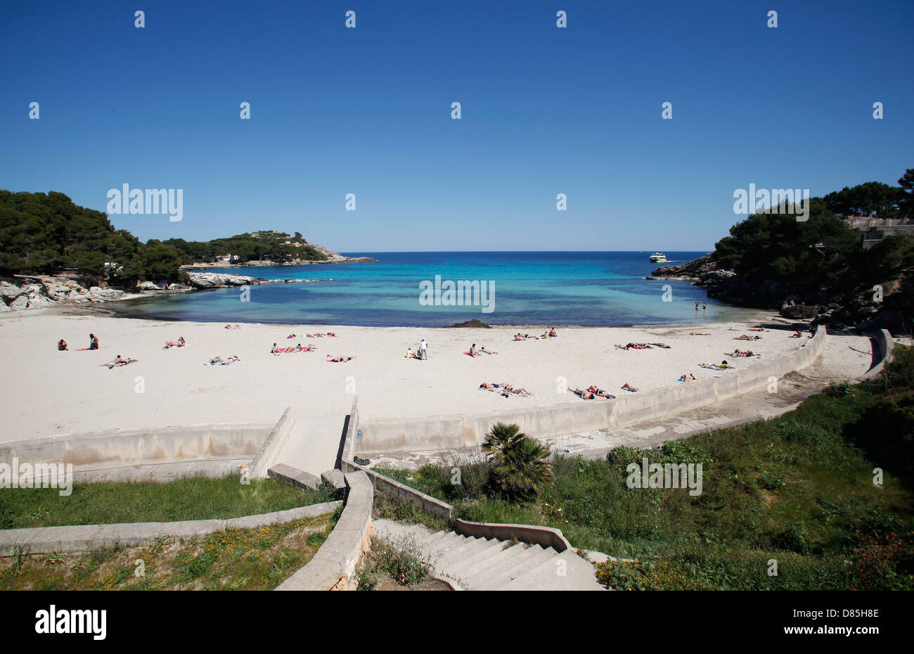 Baia di Font de Sa Cala a Capdepera, Mallorca,Spagna Foto Stock