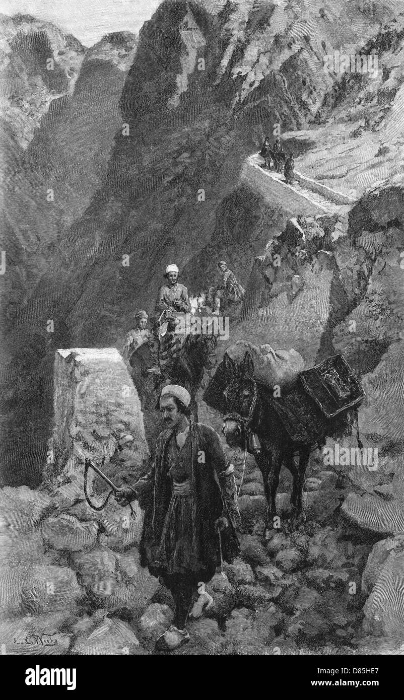 Attraversando le montagne Kotal, Iran Foto Stock