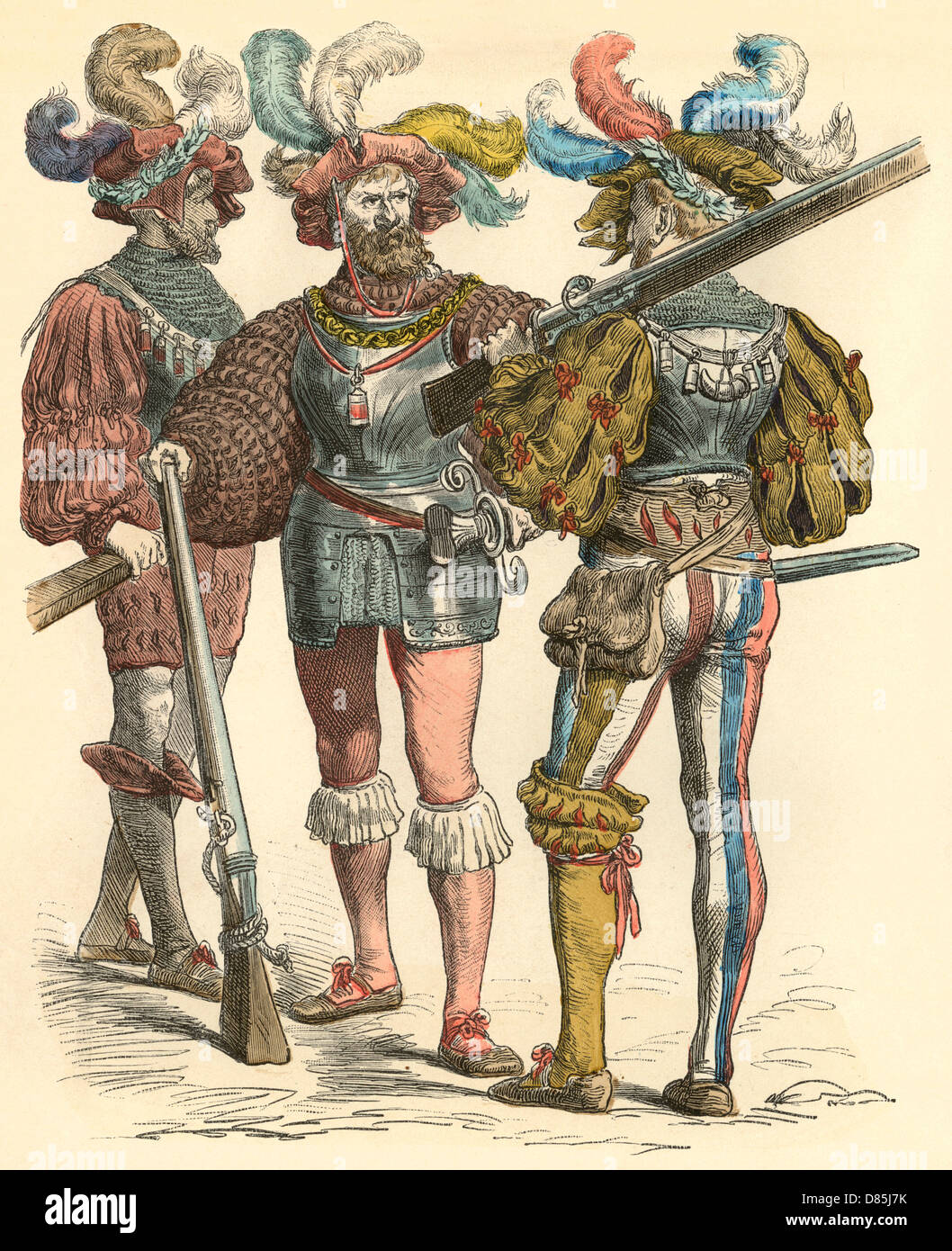 I soldati tedeschi 1615 Foto Stock