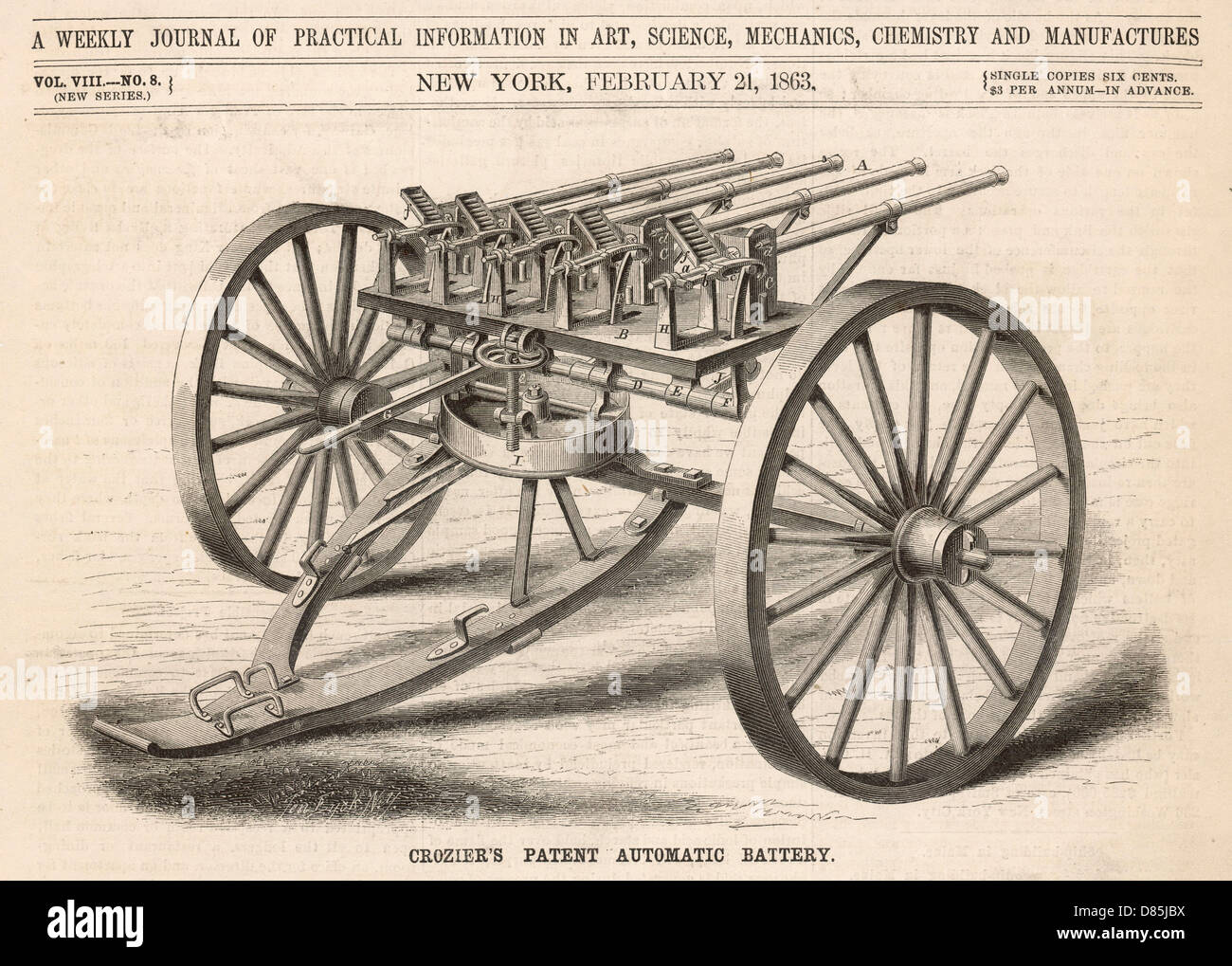 Batteria automatica di Crozier Foto Stock