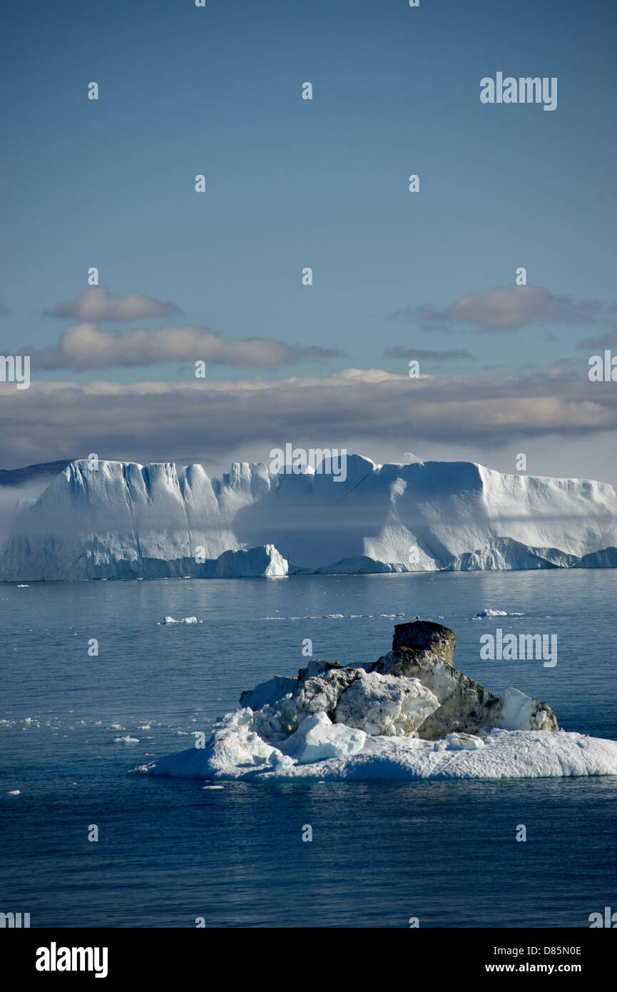 Iceberg nella baia di Disko vicino Ilulisat Groenlandia Foto Stock
