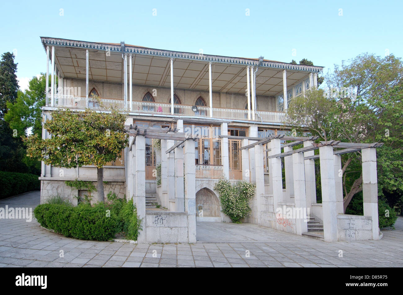 Sanatorium Yasnaya Polyana (brillante Glade), la maggiore Yalta, Crimea, Ucraina, Europa orientale Foto Stock