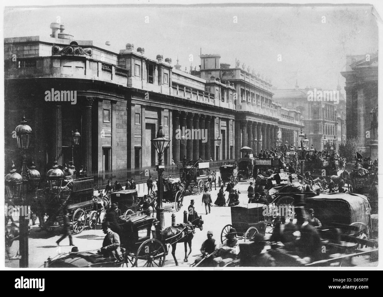 La Banca di Inghilterra Londra 1888 Foto Stock