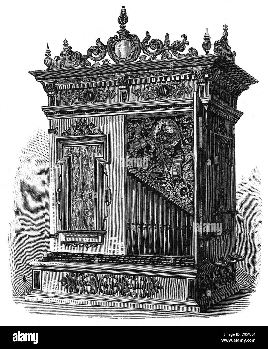 Organo da camera tedesco Foto Stock