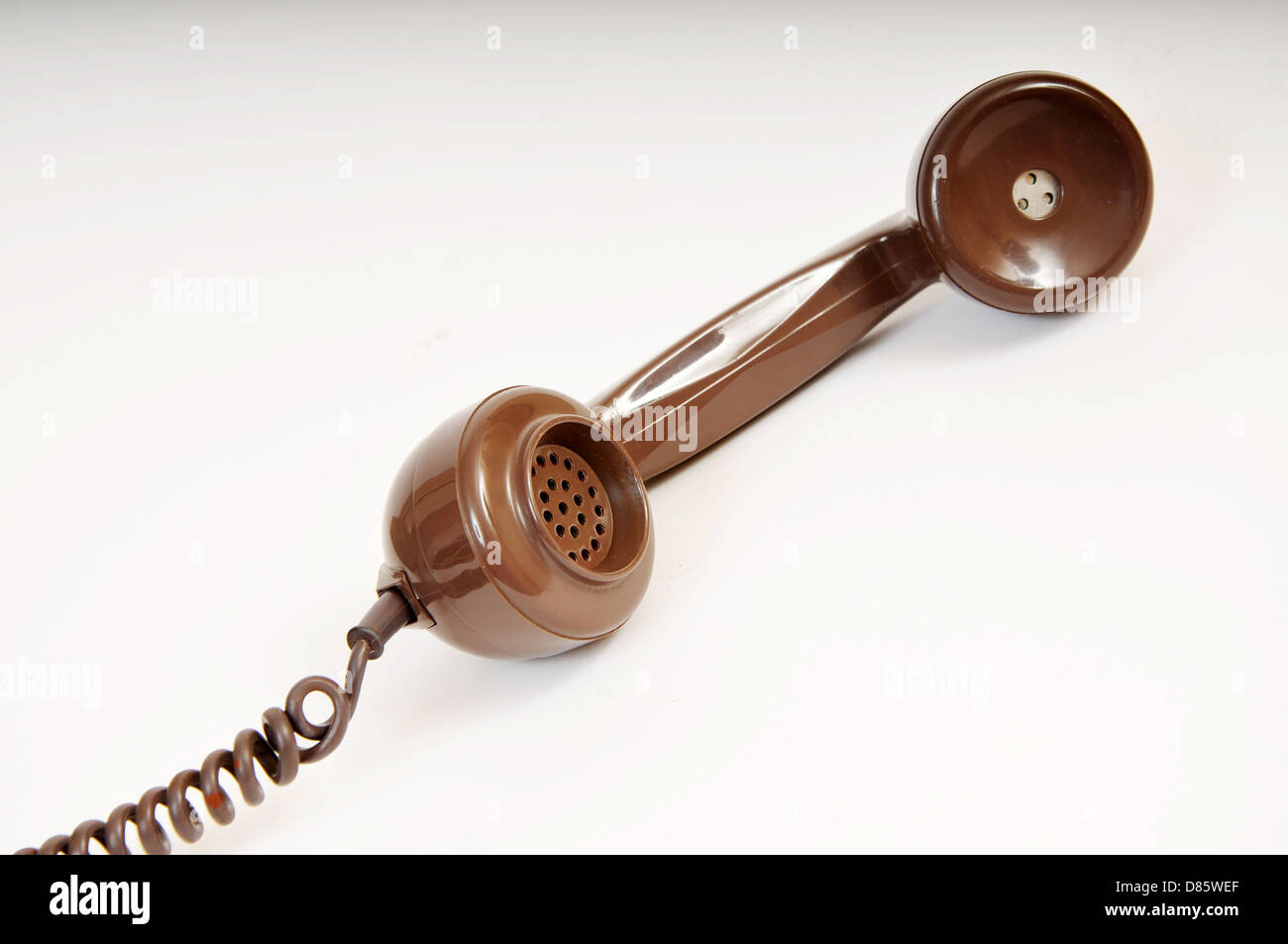 Il vecchio stile cornetta telefonica. Foto Stock