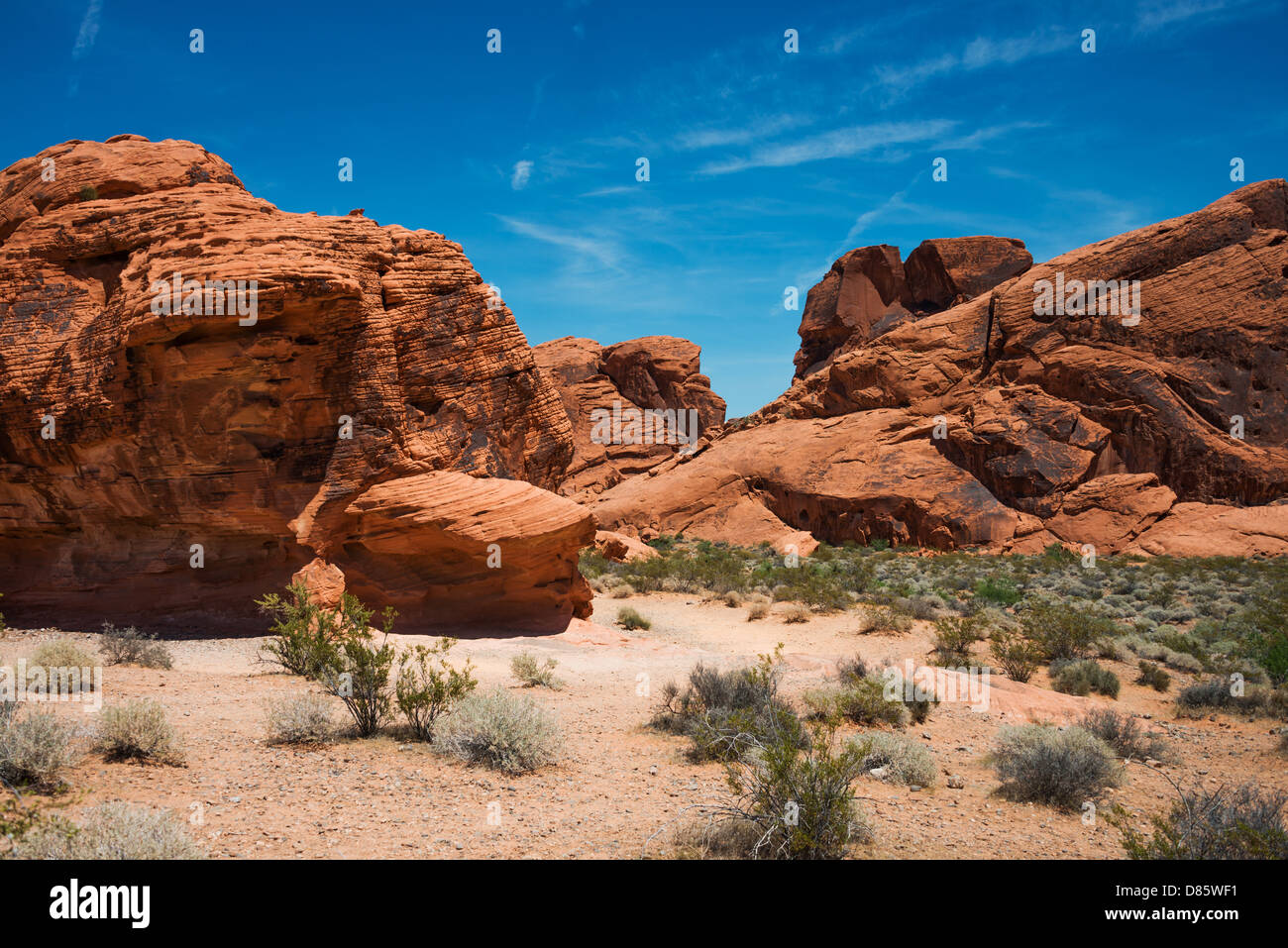 La Valle del Fuoco del parco statale è il più antico parco dello stato del Nevada, USA. Foto Stock