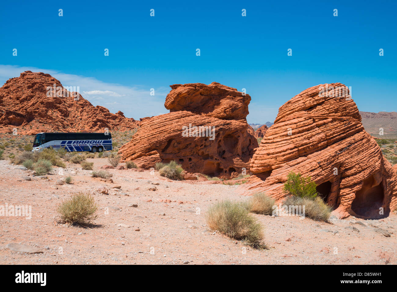 La Valle del Fuoco del parco statale è il più antico parco dello stato del Nevada, USA. Foto Stock