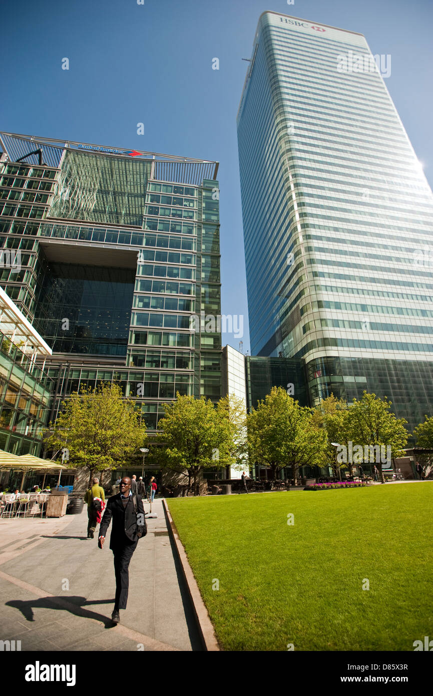 Canary Wharf Business HSBC Building District London Inghilterra England Foto Stock