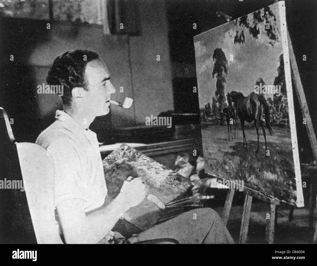 Edward Seago nel suo studio Foto Stock