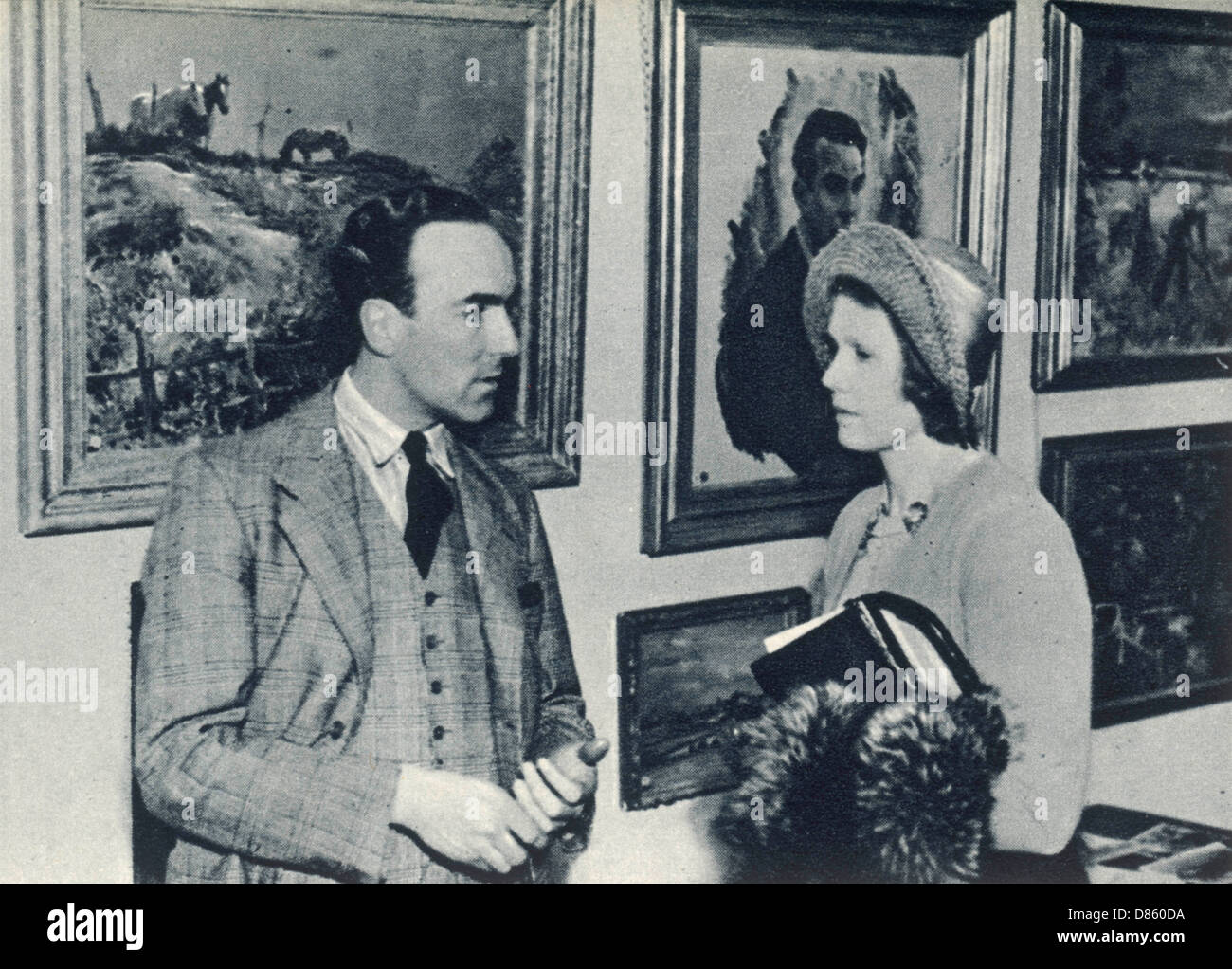 Edward Seago (1910 - 1974) e Lady Melchett alla sua esibizio Foto Stock