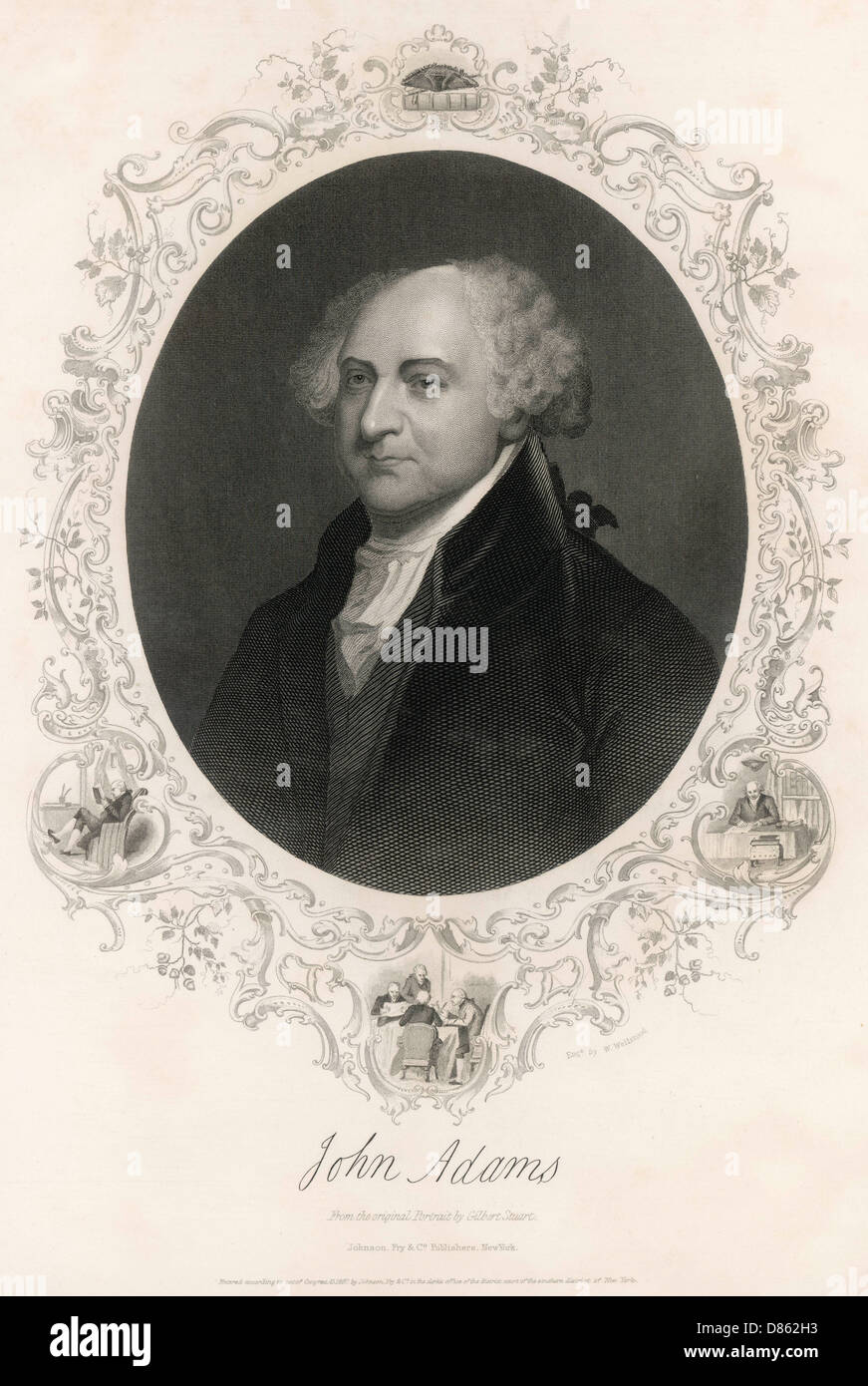 John Adams, presidente degli Stati Uniti Foto Stock