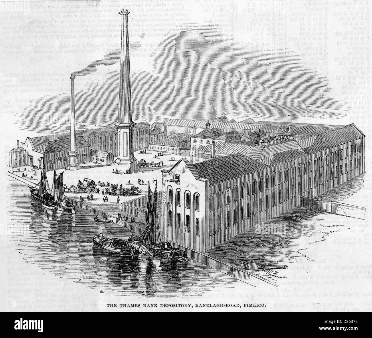 Thames Bank Depository, Pimlico, Londra Foto Stock