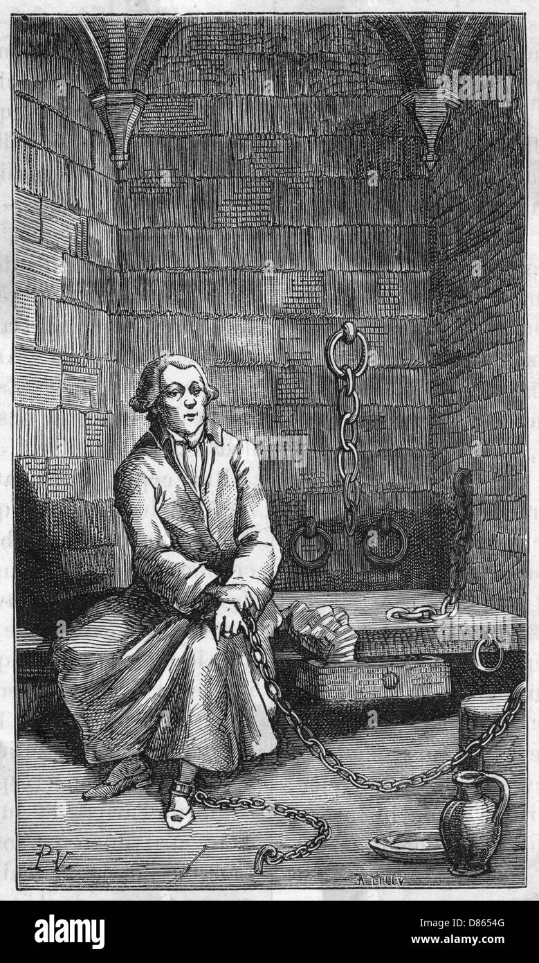 Jean Charles Guillaume, le Prevost de Beaumont, in prigione Foto Stock