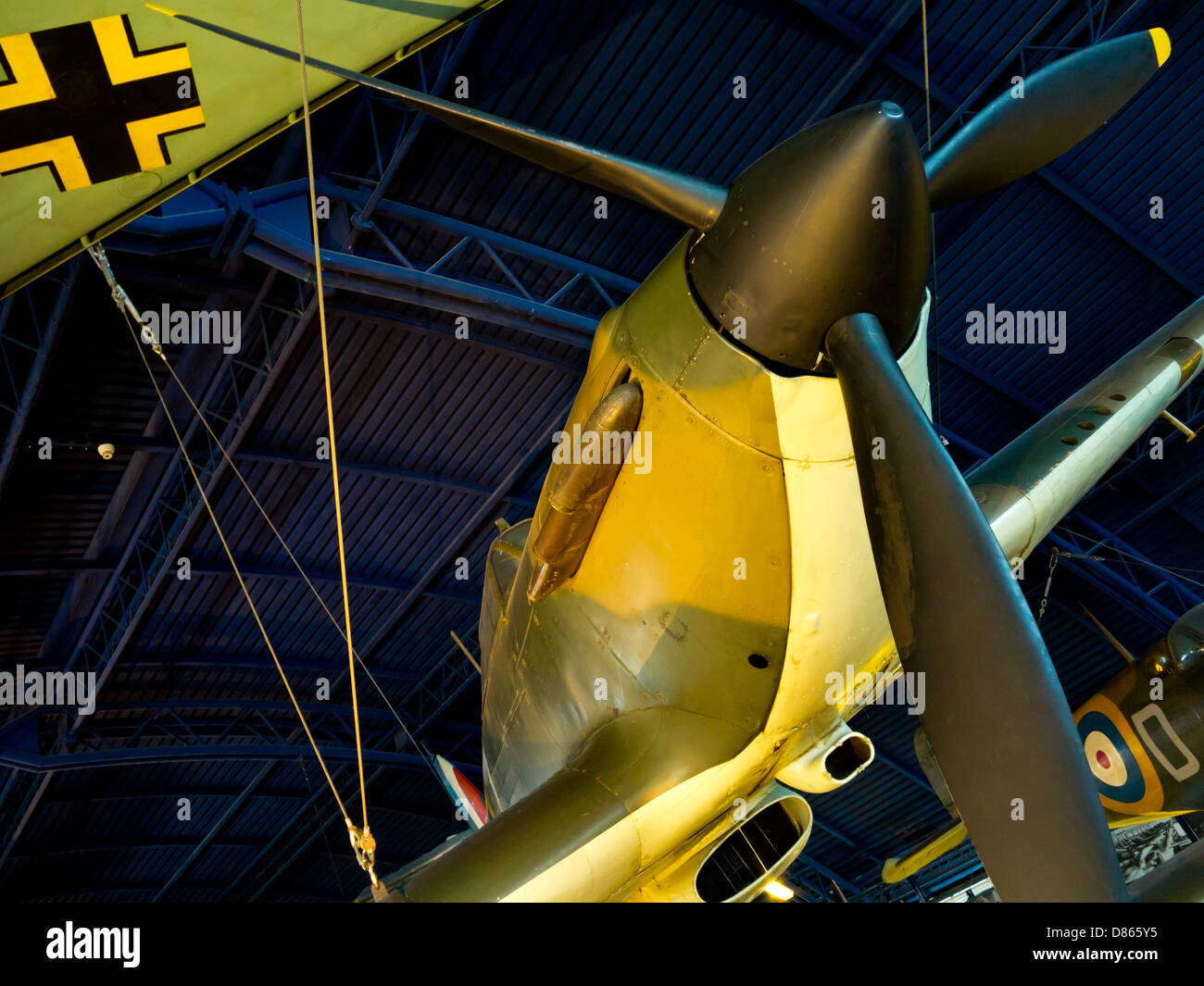 Aerei da combattimento presenta in volo la sezione del Museo della Scienza di uno dei più famosi musei di Londra Inghilterra REGNO UNITO Foto Stock