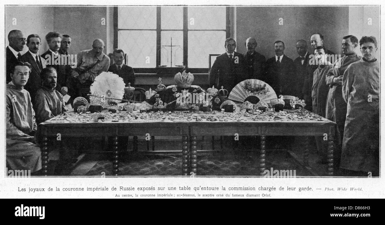 Gioielli della corona della Russia imperiale Foto Stock