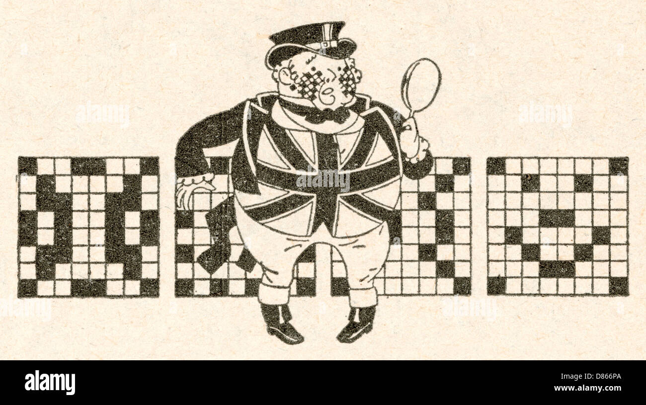 John Bull ottiene febbre crossword Foto Stock