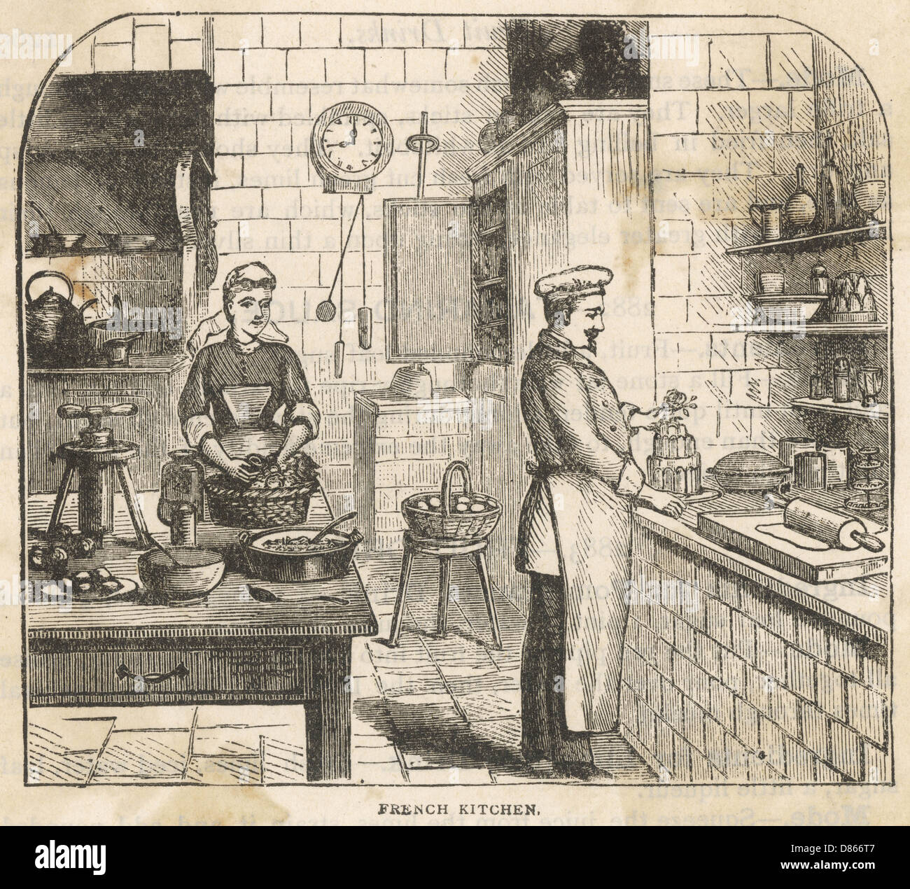 Una cucina francese Foto Stock