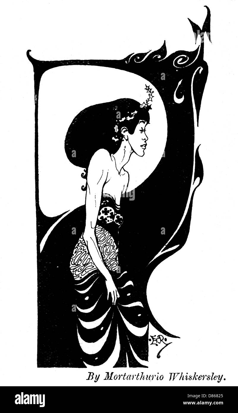 Satira sull'arte di Aubrey Beardsley Foto Stock