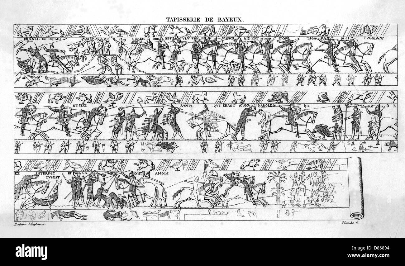 Arazzo di Bayeux (8 di 8) Foto Stock