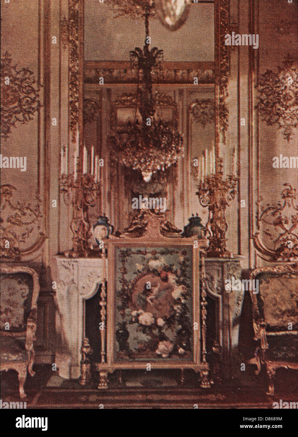 Elysee Palace - particolare del Salon d'Emiciclo Foto Stock