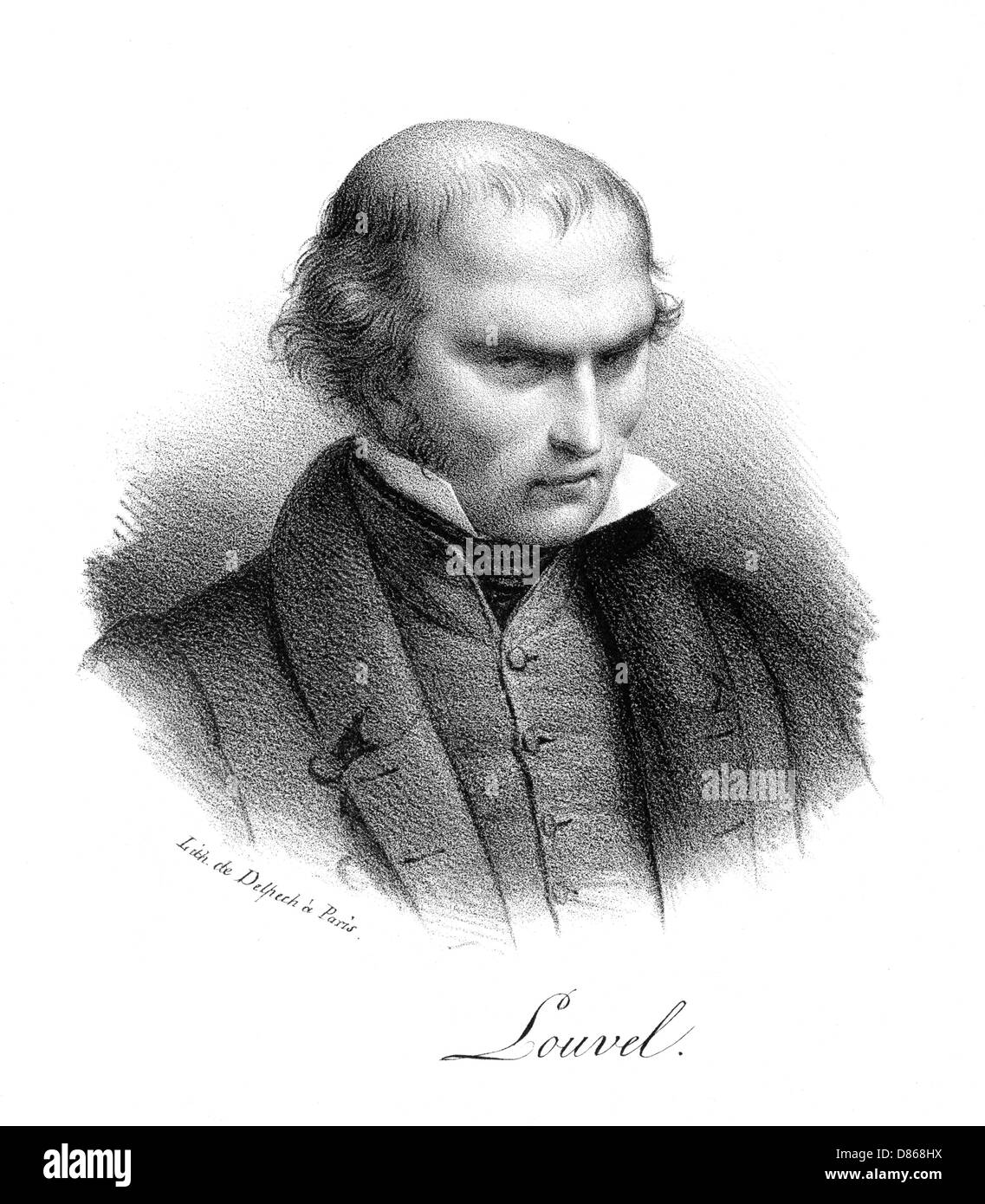 Louis Pierre Louvel, assassino del Duc de Berry Foto Stock