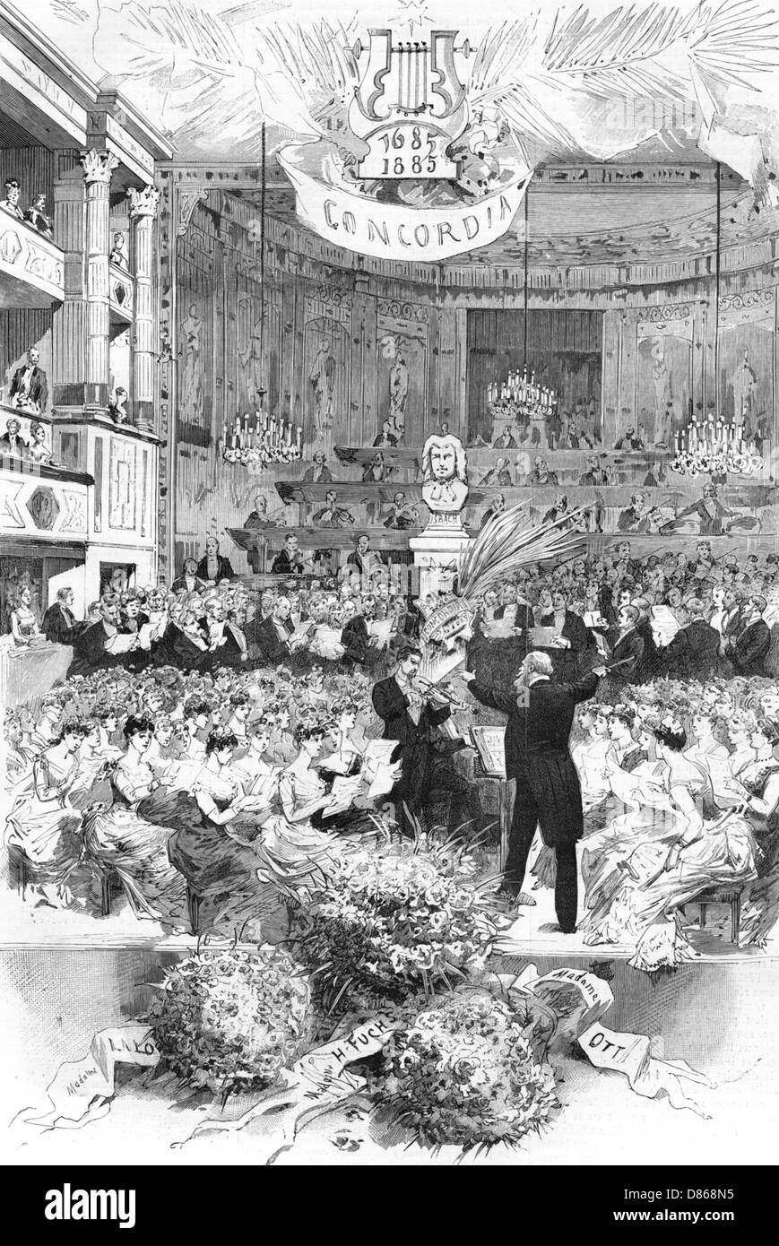 Bach concerto del Bicentenario 1885 Foto Stock