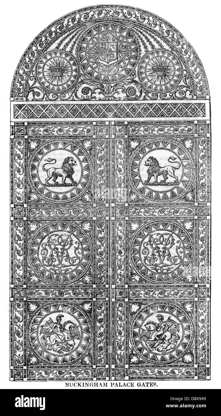 Buckingham Palace Gate, 1835 Foto Stock