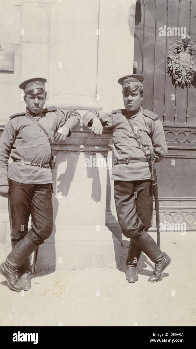 Soldati russi in Cina Foto Stock