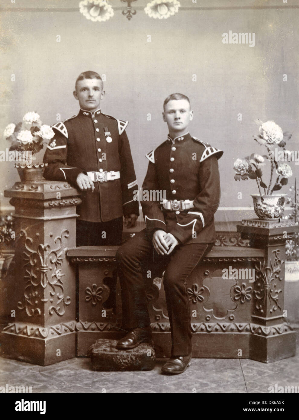 Bandsmen dei reali Fusiliers Inniskilling Foto Stock