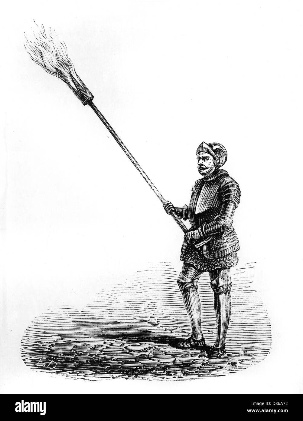 Fuoco greco su Lancia Foto Stock