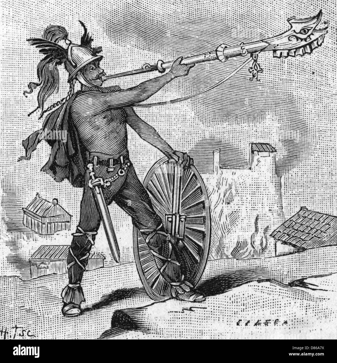 Musica militare antichi strumenti 2 di 8 Foto Stock