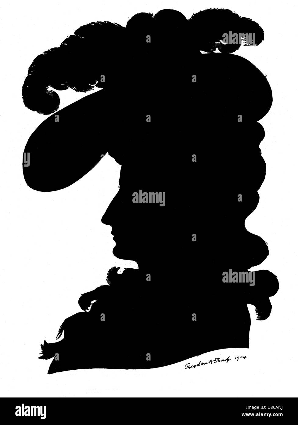 Onorevole Siddons in silhouette Foto Stock