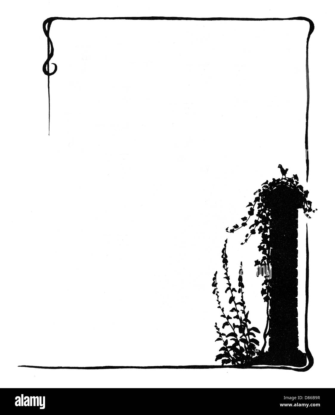 Jack Sparrow seduto sulla parete del giardino Foto Stock