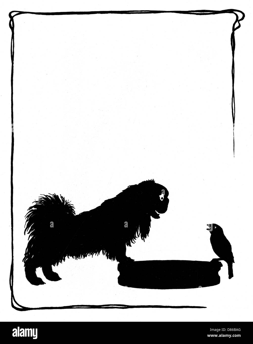 Koko il cane Pekinese con Jack Sparrow Foto Stock