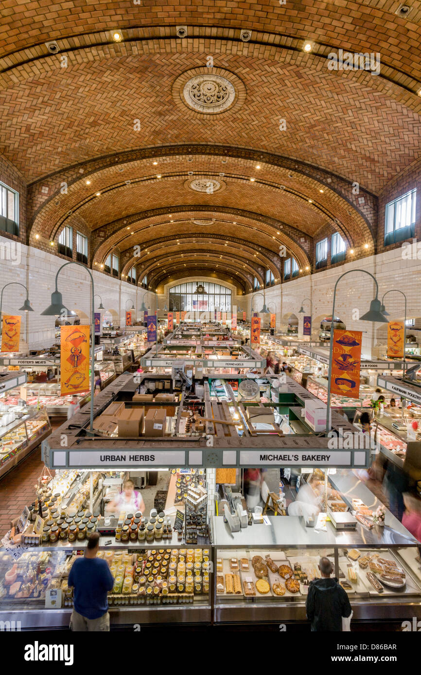 Il famoso West Side Mercato in Cleveland Ohio Foto Stock