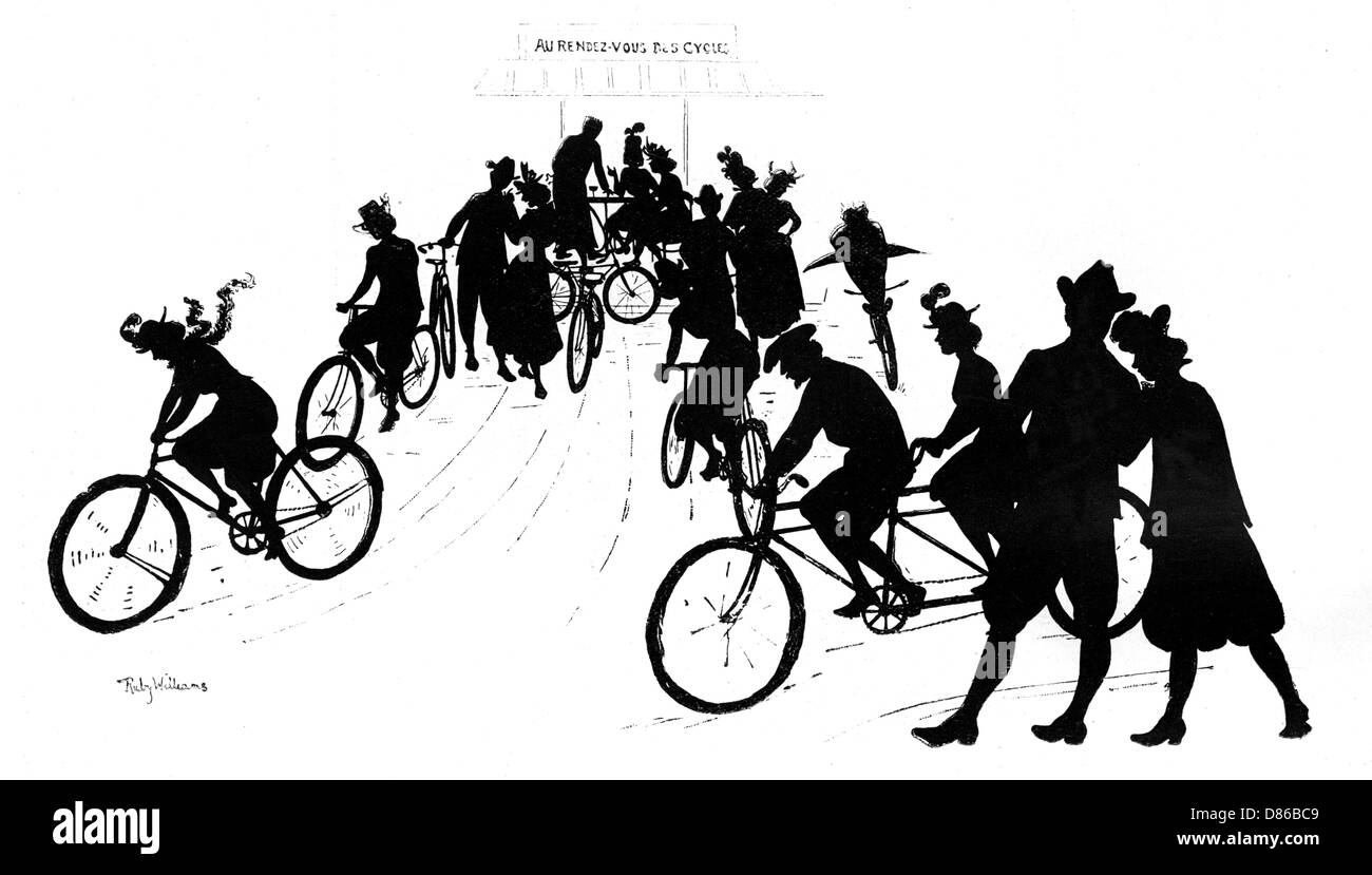Un gruppo di ciclisti in Francia Foto Stock