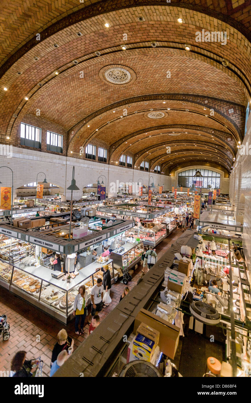 Il famoso West Side Mercato in Cleveland Ohio Foto Stock