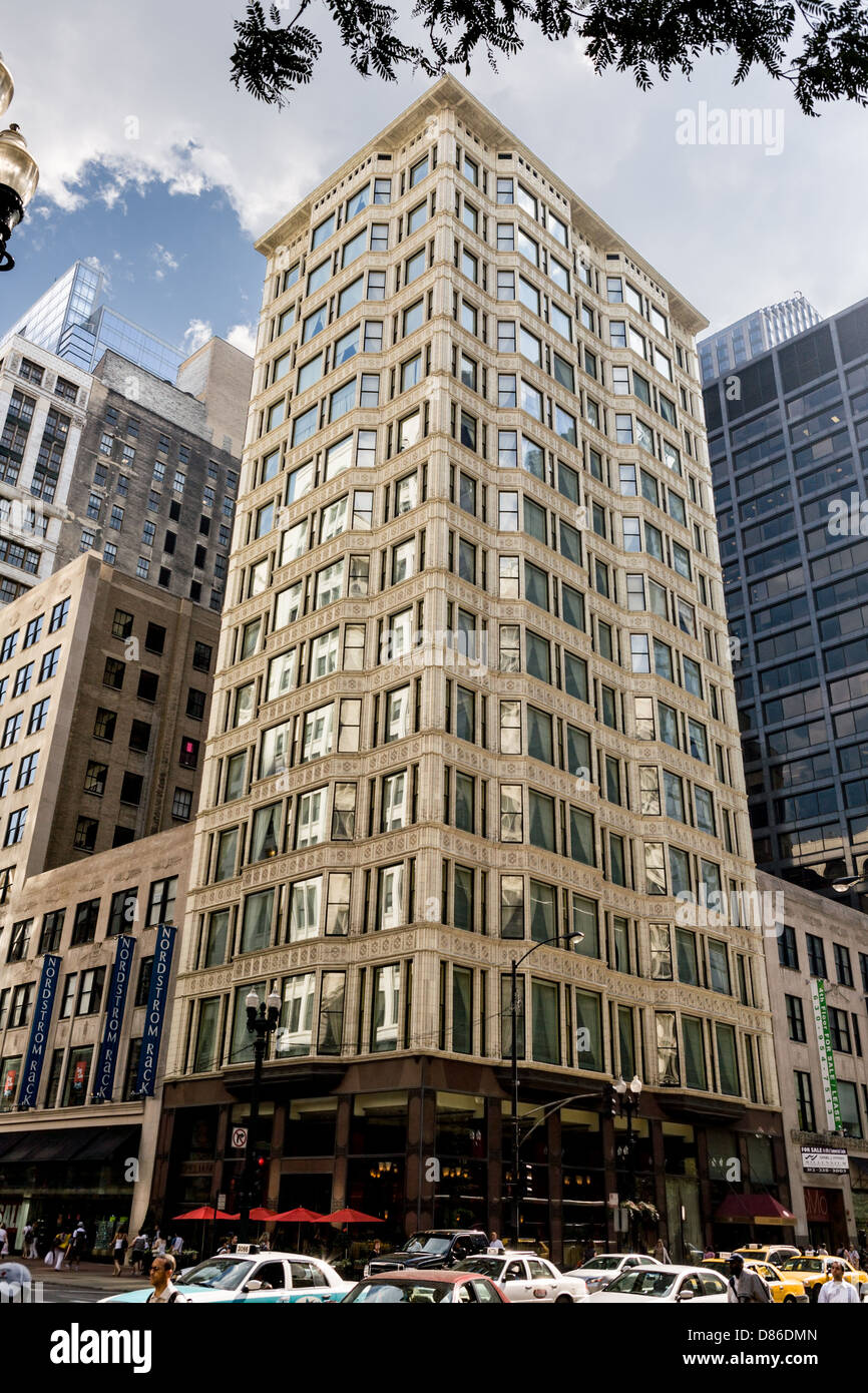 L'edificio di affidamento di Daniel Burnham, precursore dei moderni grattacieli, Chicago, Illinois Foto Stock