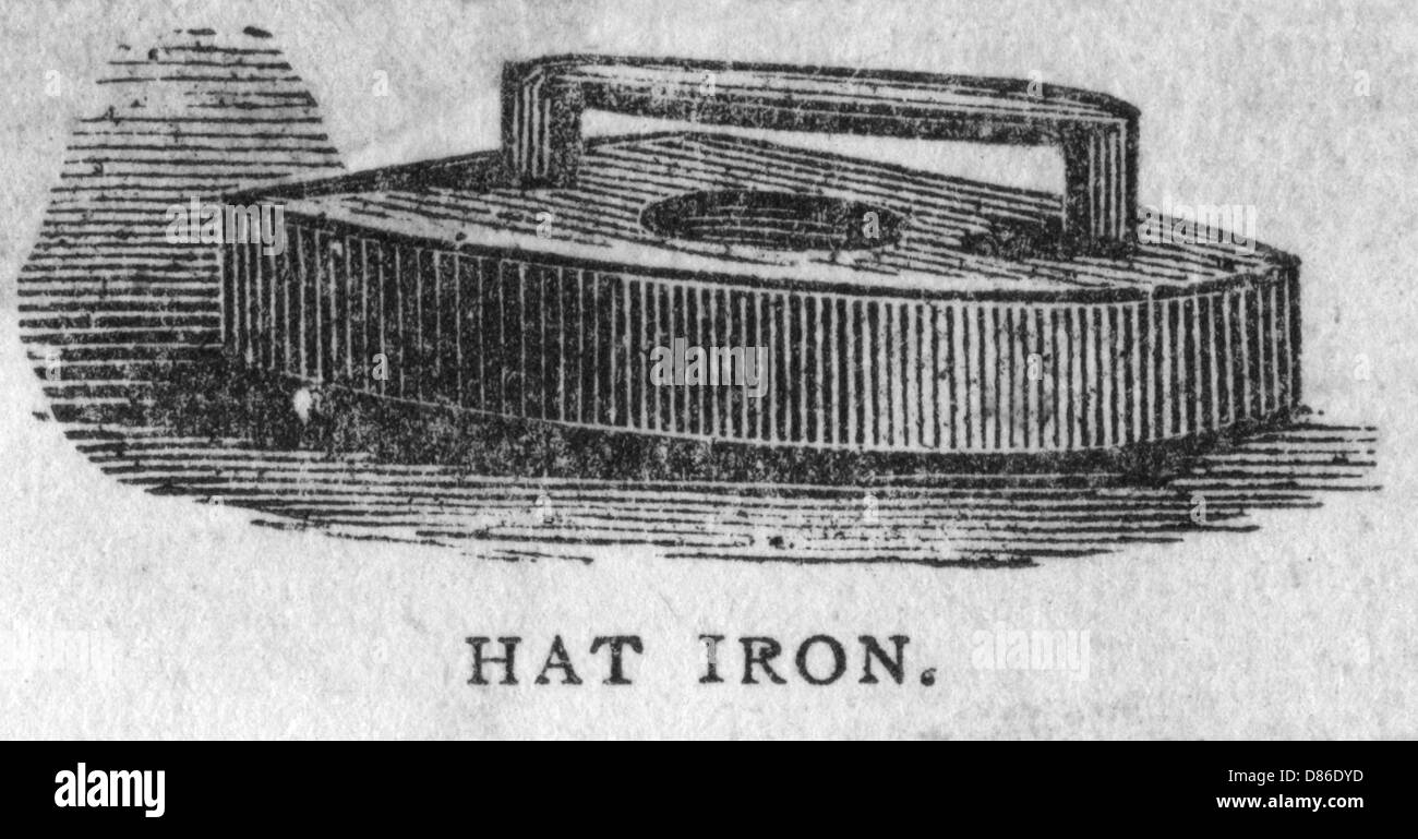 Ferro per cappello, 1888. Foto Stock